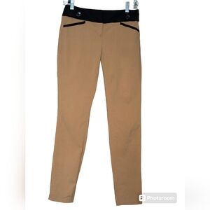 The Limited Khaki/Camel and Black Exact Stretch Slacks sz 0